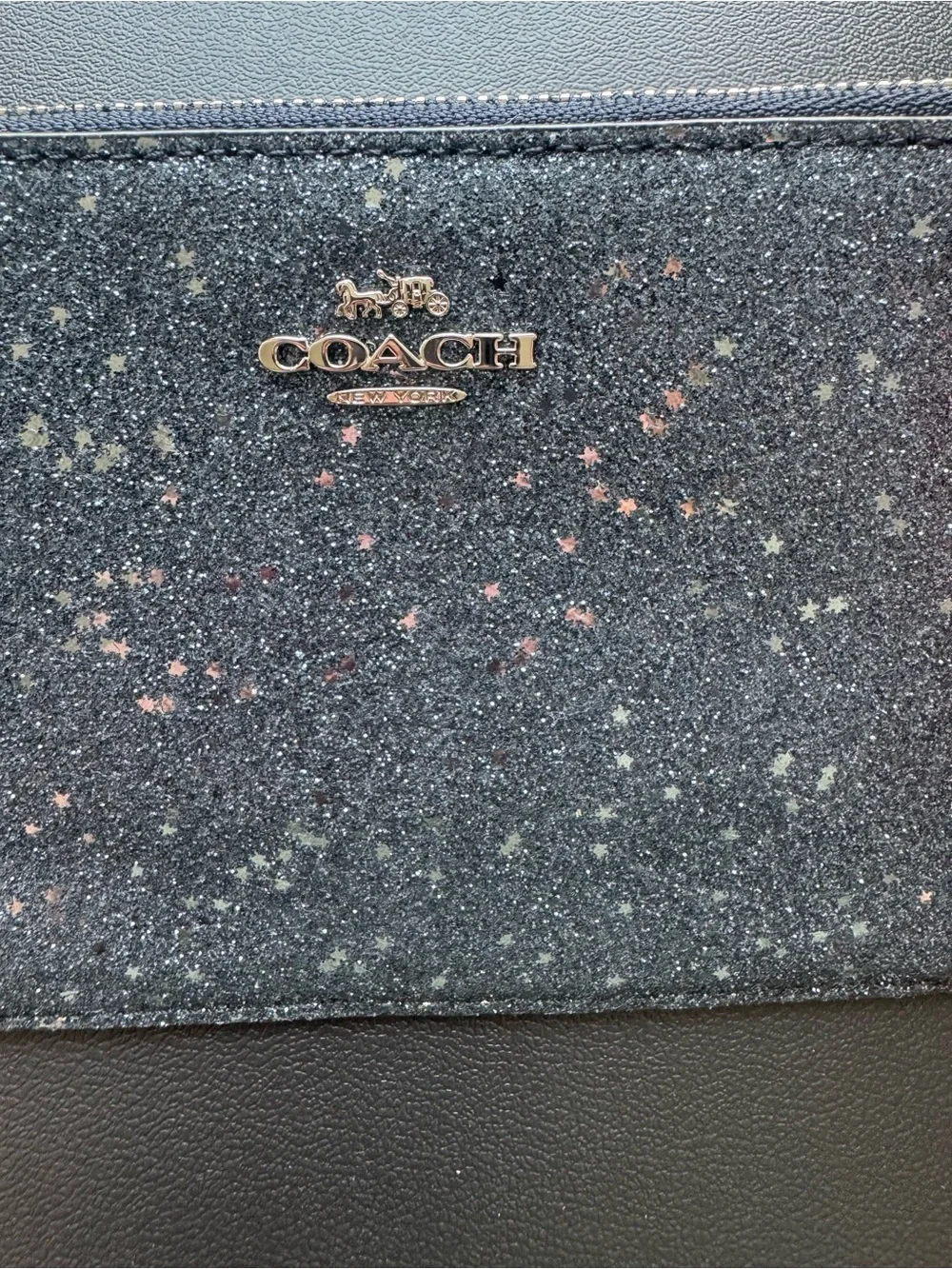 Coach Star Glitter Corner Zip Wristlet